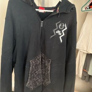 Nike Black Zip-Up Hoodie with Graphic